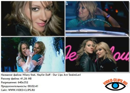 Hilary feat. Haylie Duff - Our Lips Are Sealed