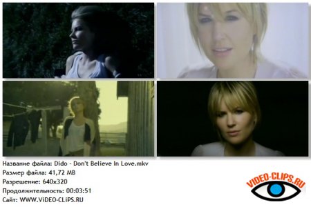 Dido - Don't Believe In Love